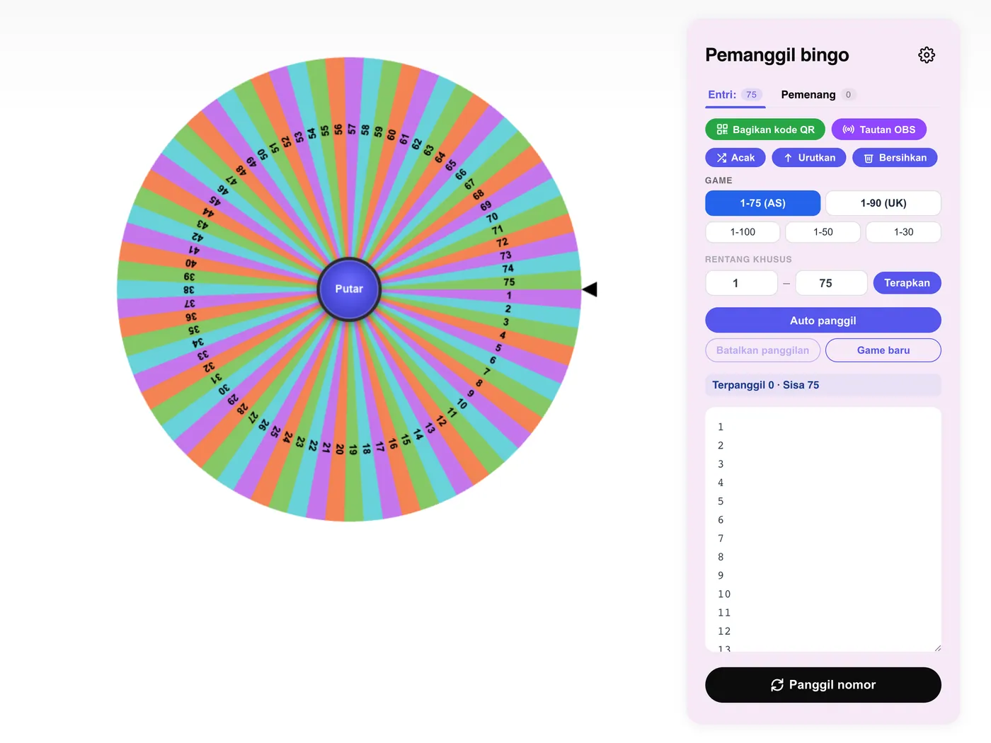 generator nomor bingo