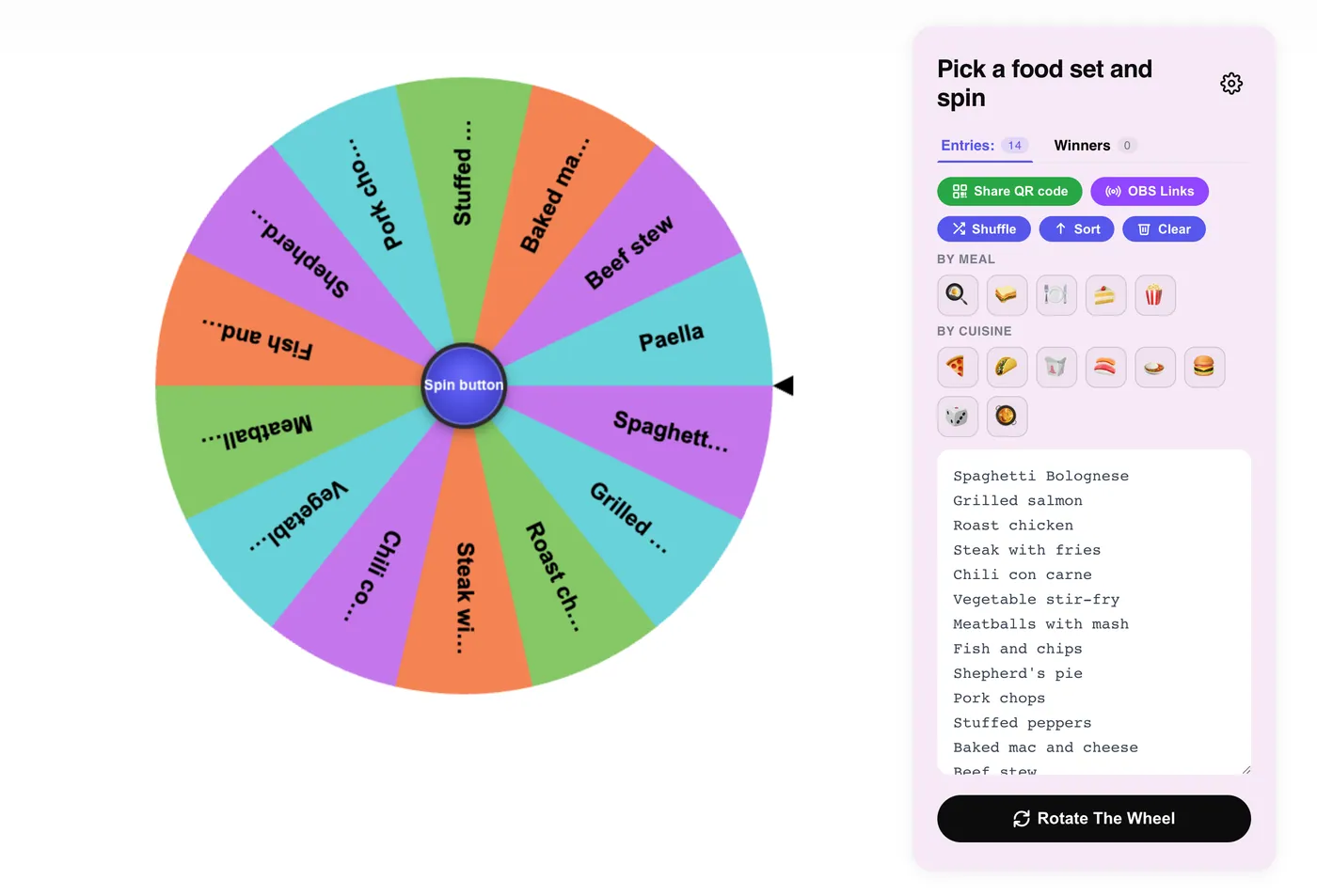 food wheel