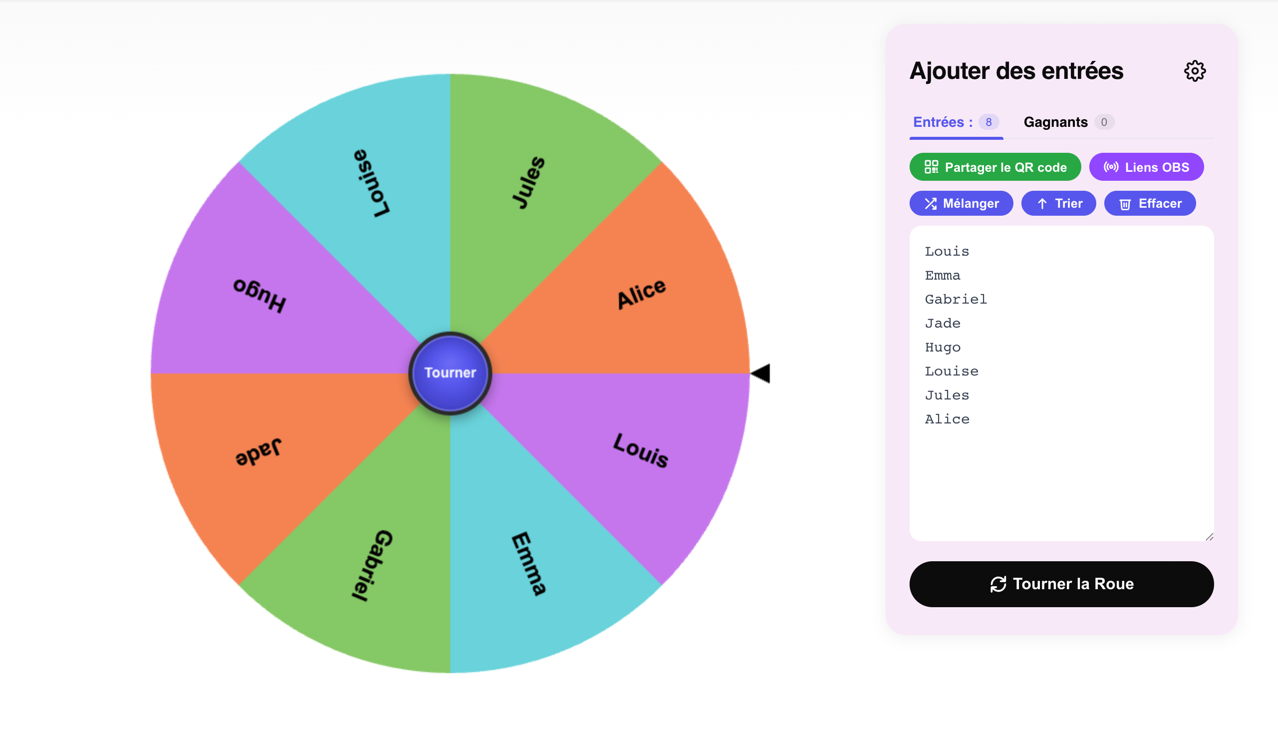 roue des noms