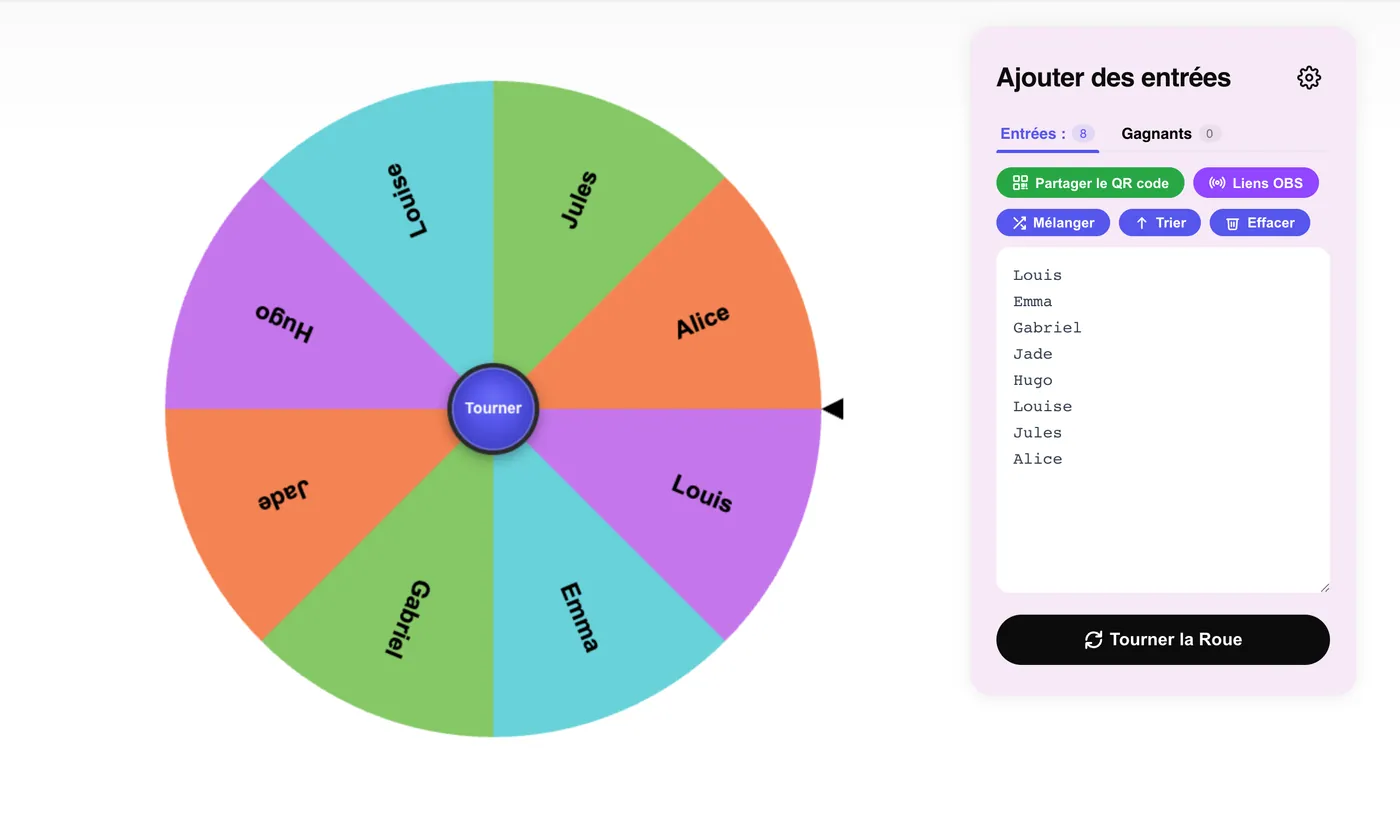 roue des noms