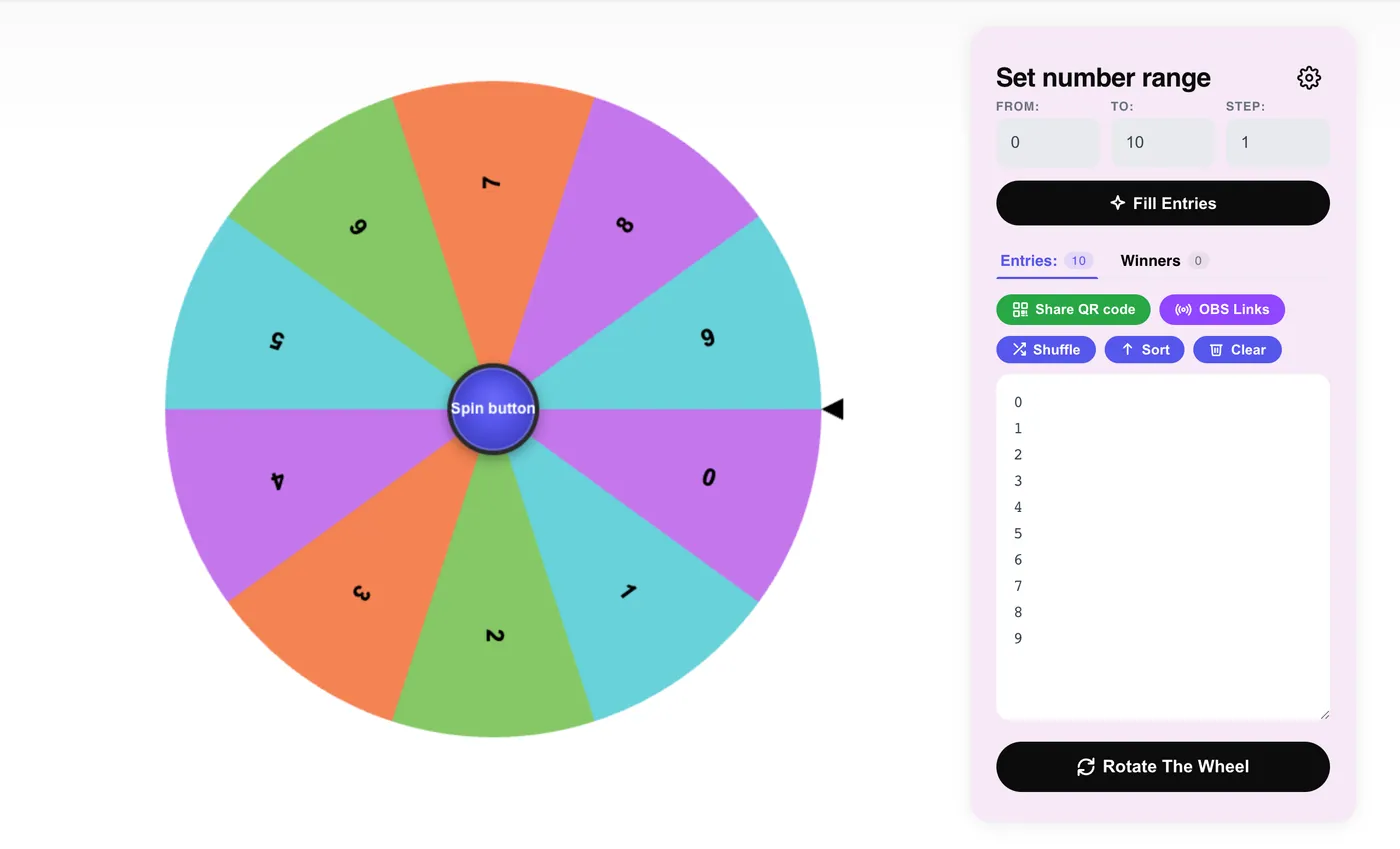 number wheel