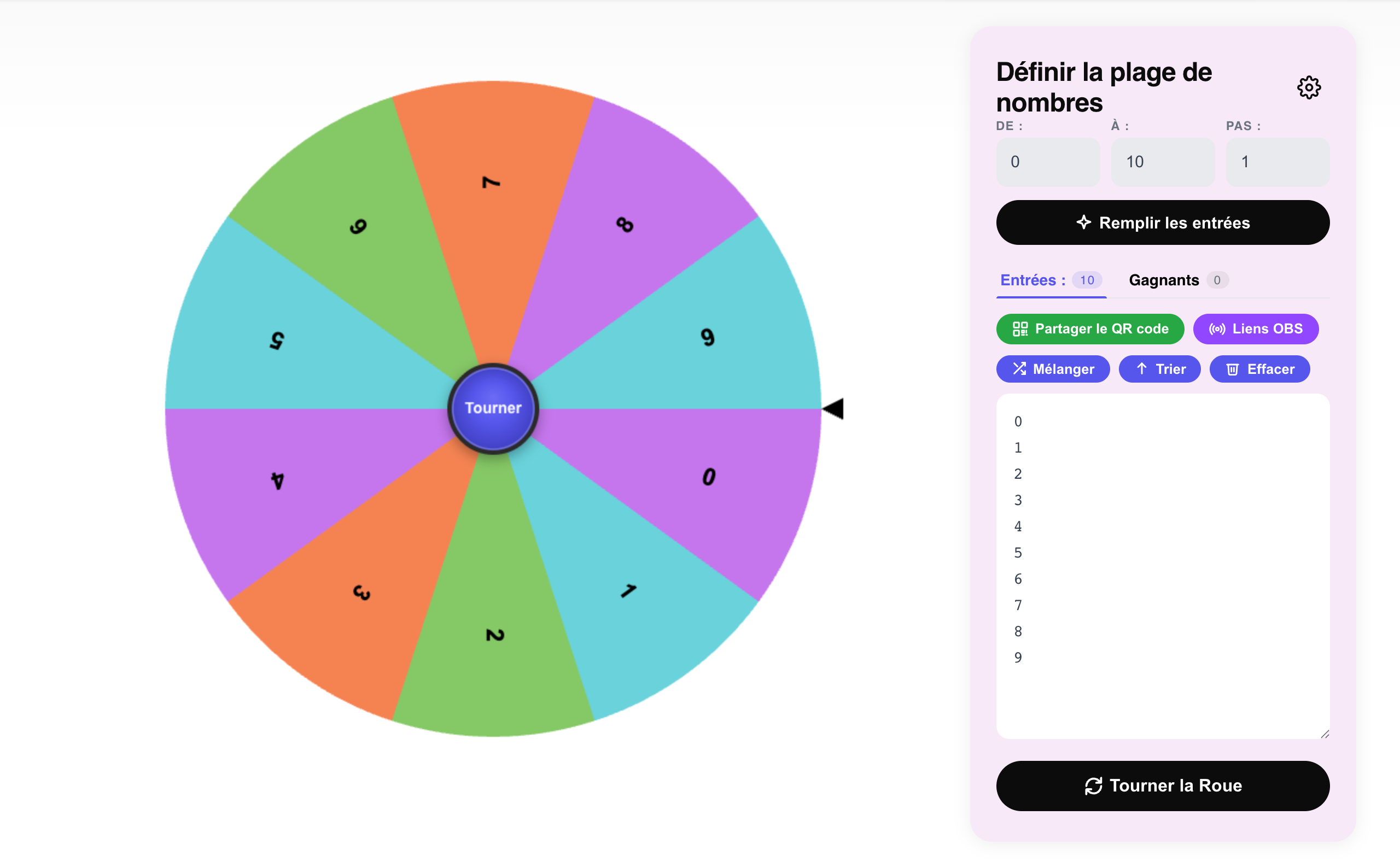 roue de nombres