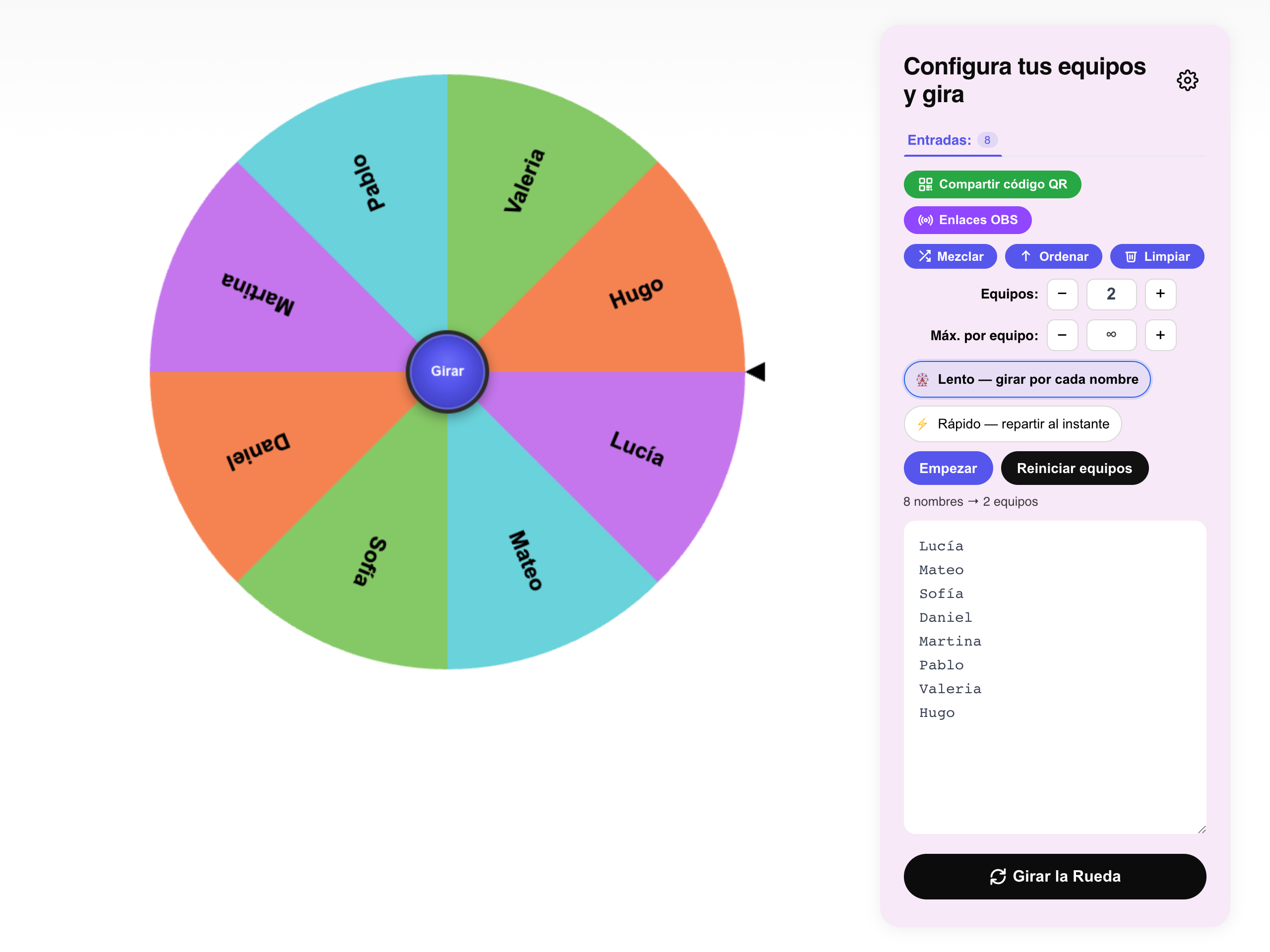 generador de equipos aleatorios
