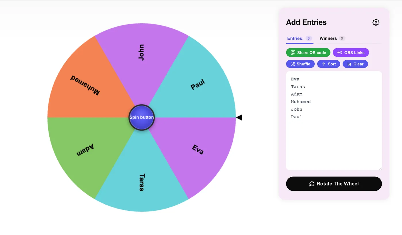 spin and wheel