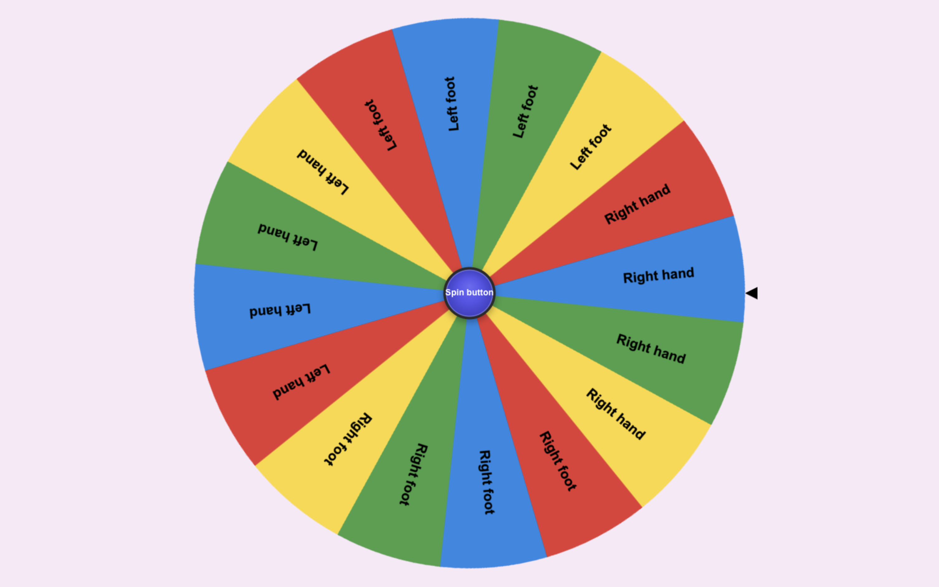 Twister spinner close up