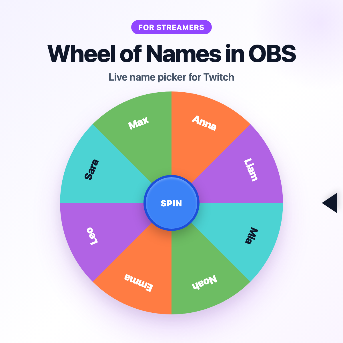 OBS Spin Wheel Setup — Wheel of Names for Twitch Streamers