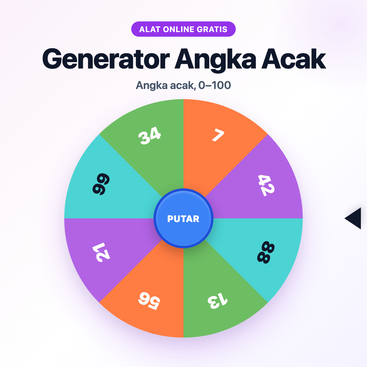 Generator Angka Generator Angka Acak 1-100 atau 1-1000 | Spin and Wheel