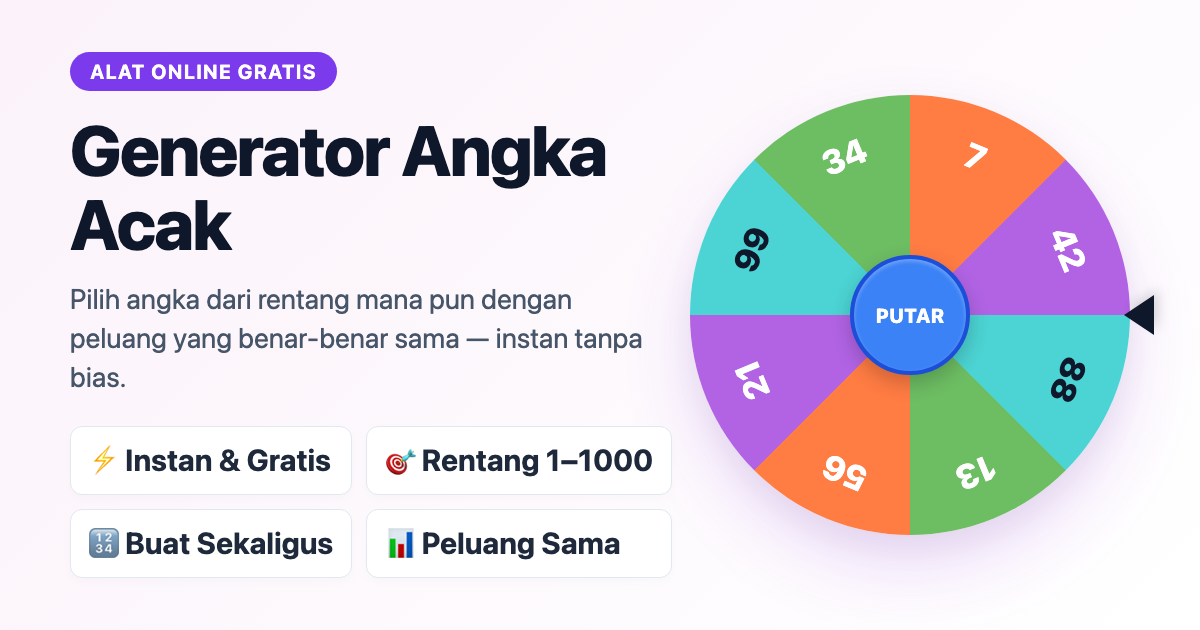 Generator Angka Generator Angka Acak 1-100 atau 1-1000 | Spin and Wheel